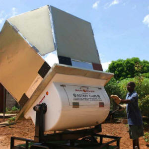 A goal of the Sun Catchers Project is to bring village-size solar ovens to institutions in developing countries